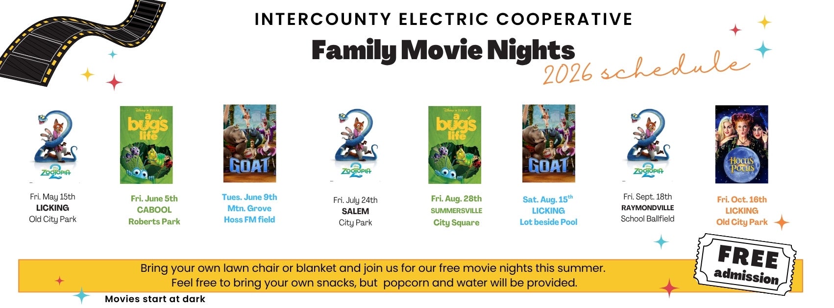 2026 Movie Night Schedule
