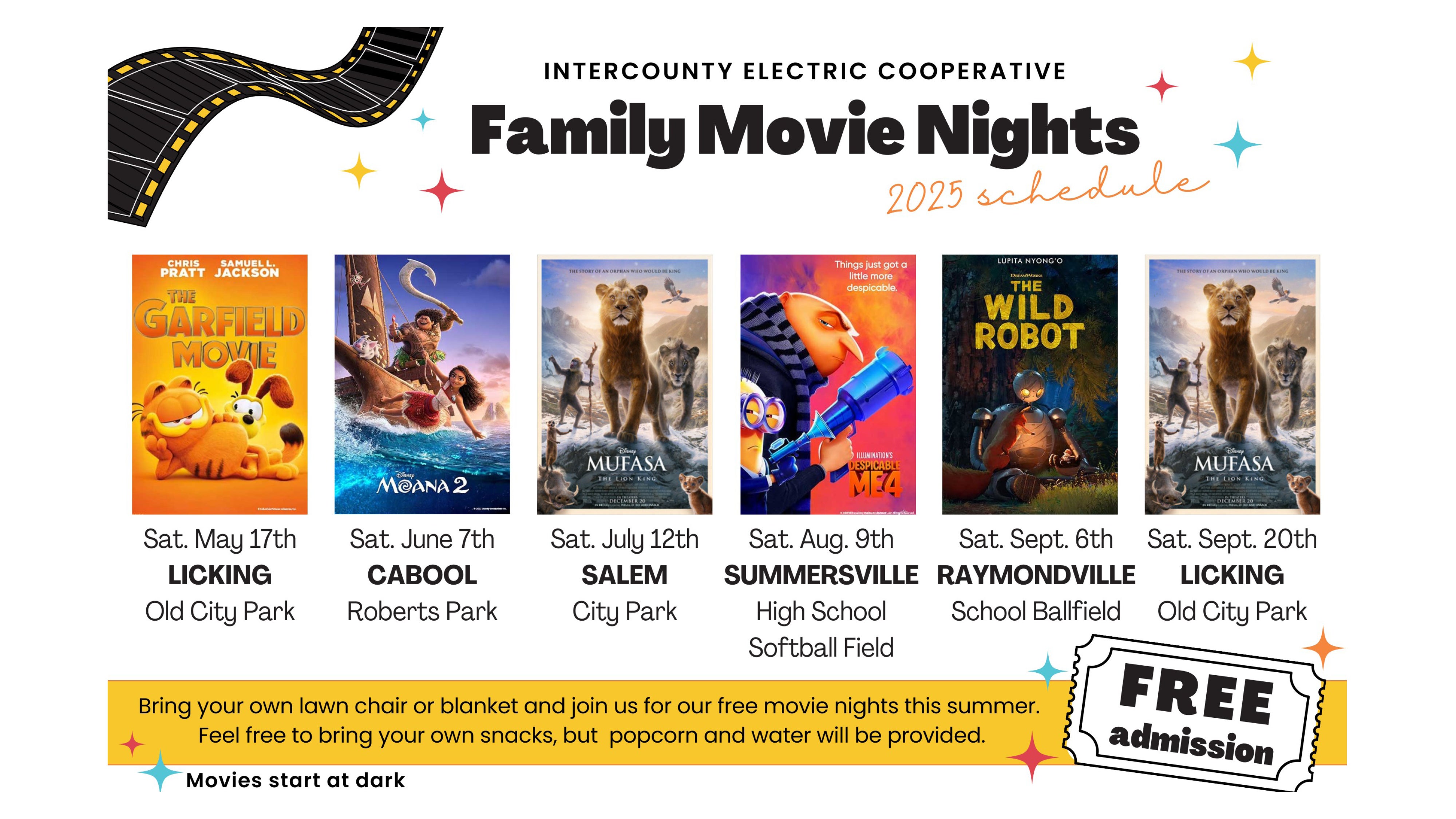 2025 Movie Night Schedule